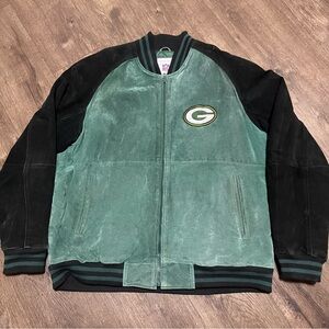 Green Bay Packers Green and Black Jacket Vintage NFL Gear